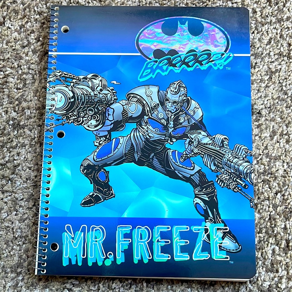 Vintage 1997 Batman & Robin Mr. freeze spiral notebook